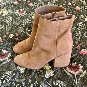 Sam Edelman Taye Tan Suede Ankle Boots